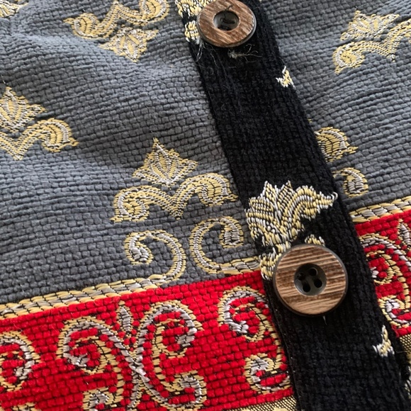 Vintage Womens Sag Harbor Tapestry Brocade Boho Blazer Jacket Colorful Sz 8 M - Picture 6 of 9